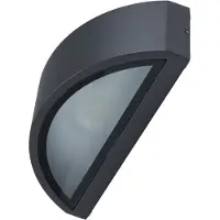 Heitronic Wandleuchte HOJA - für E27 Leuchtmittel - max 10W LED - anthrazit - IP54 - up & down