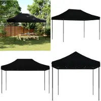 vidaXL Partyzelt Faltbar Pop-Up Schwarz 410x279x315 cm