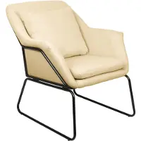 SVITA JOSIE Sessel gepolstert Beistellsessel Beige Couch Einzel Relaxsessel Stoff