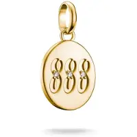Thomas Sabo Charm-Anhänger Engelzahl 888 mit Steinen Connect vergoldet
