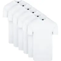 Suitable Obra T-Shirt Hoher Rundhalsausschnitt Weiß 6-Pack