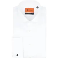 Suitable Hemd White Twill Doppelmanschette