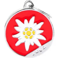 My Family Edelweiss Hunde-ID-Tag, Durchmesser 3cm (1 Stk)