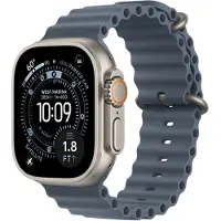 Apple Ocean Armband für Watch | 44/45/46/49 mm - Anchor Blue / Natural Titanium