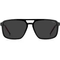 HUGO Sonnenbrille aus schwarzem Acetat mit Gummi-Logo Grösse ONESI