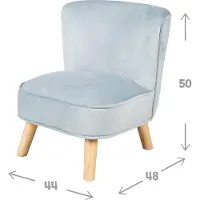 Roba Hochstuhl Lil Sofa junior 50 cm Samtblau