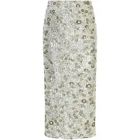 MSCH Copenhagen Paillettenrock MSCHMagnolia in silber gold - 0001 | Gr.: S