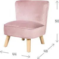 Roba Hochstuhl Lil Sofa junior 50 cm Samt rosa