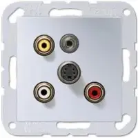 JUNG Multimedia-Einsatz Cinch Audio/Composite Video/S-Video/ Miniklinke 3,5 mm