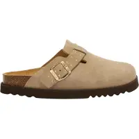Scholl Clog Damen Benny Wildleder Dark Beige-Schuhgröße 41