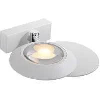 Pure LED Wandleuchte "PURE Oculis", weiß (snow), 2, Ø 15cm H: 7,3cm, 1 Stk., Leuchten, Dimmfähig über separaten Tronicdimmer, dreh- & schwenkbar, LED Wandleuchte