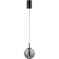 Pure Infinity LED-Pendellampe, grau/rauchgrau, Ø 18cm, CCT - , Infinity, dimmbar, Grau, für Wohnzimmer, Glas