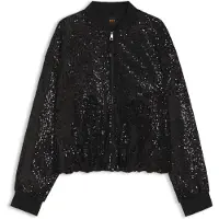 Hugo Boss Blouson "Jilloi Premium Damenmode" mit Paillettenbesatz, Relaxed Fit