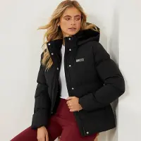 Bench Damen Atha Kurze Steppjacke Schwarz