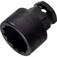 Hazet Schlag-Maschinenschrauber Steckschlüsseleinsatz 900SZ6-27, 1/2 (12,5 mm) Vierkant hohl, 24 mm Außen-Sechskant, Außen Doppelsechskant-Tractionsp