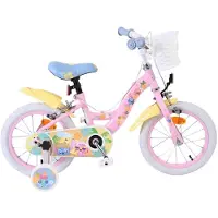 Volare Disney Stitch Kinderfahrrad - Mädchen - 14 Zoll - Rosa - Zwei Handbremsen