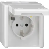 Gira FI-Schutz-Steckdose rws 30mA mit Klappdeckel 267730