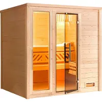 Weka Sauna "Bergen" Set, 7,5 kW Bio-Ofen mit digitaler Steuerung