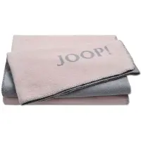 JOOP! JOOP Uni Doubleface Wohndecke 150x200 cm | Rose-Stein - pink;grau