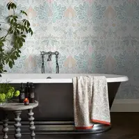 William Morris Vliestapete "Dove & Rose Haze" Motiv glatt Design Tapeten