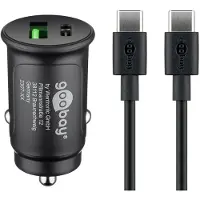 Goobay 27 W Dual-USB Auto-Schnellladeset USB-C