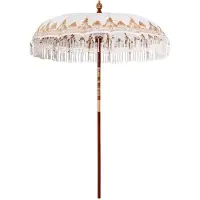 vidaXL Balinesischer Sonnenschirm Creme 190 x 190 x 260 cm
