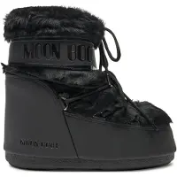 Moon Boot Icon Low Faux Fur Damen Winter Stiefel schwarz EU 39-41