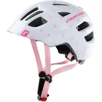 Cratoni Maxster-Helm – Herzchen weiß-rosa glänzend größe XS-S (46-51 cm) 111803H1