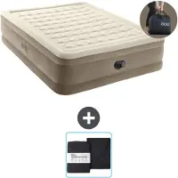 OEM Luftbett 2 Personen - 152 x 203 x 46 cm - Beige - inkl. Pump und Bettwäsche