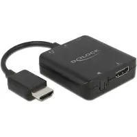 DeLOCK HDMI Audio Extractor 4K 60 Hz kompakt, Micro-USB B, 32/44.1/48/88.2/96 kHz, 2 W, 58 mm, 58 mm, 16 mm
