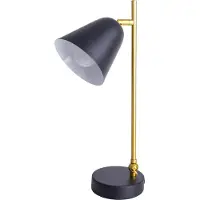 Näve Tischleuchten - Tischleuchte "TRITON" h: 42,5cm, Tischlampe im Retro Style, ausMetall und Kunststoff in schwarz, 42,5 cm hoch, Maße 12 x 12 cm, E14-Fassung – Schnurschalter
