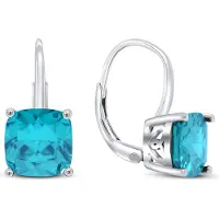 Brilio Silver Fashion silver earrings with blue zircons EA301WAQ