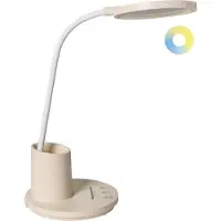 Beliani LED-Schreibtischlampe Hellbeige Dimmbar Verstellbarer Arm 3 Farbtemperaturmodi Modern Büro Homeoffice Schreibtischleuchte Arbeitsleuchte