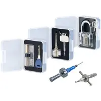 AGT Lockpicking-Erweiterungs-Set: 3 Übungsschlösser & 2 Profi-Werkzeuge