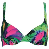 Naturana Badmode Gemoldefer Bikini BH Dames | Grösse: 40D | Farbe: Navy-Blau/Pink