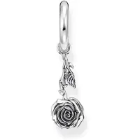 Thomas Sabo Einzel Creole mit Anhänger Midnight Rose Silber