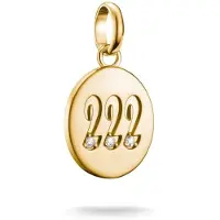 Thomas Sabo Charm-Anhänger Engelzahl 222 mit Steinen Connect vergoldet