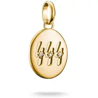 Thomas Sabo Charm-Anhänger Engelzahl 444 mit Steinen Connect vergoldet