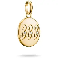 Thomas Sabo Charm-Anhänger Engelzahl 333 mit Steinen Connect vergoldet