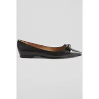 Lk bennett Fl Mabel Eyelet Bow Flat Black Größe: 38 | Ballerinas Outlet | Damen | Schwarz