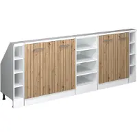 Vicco Dachschrägenschrank-Set Rion, 5er Set, Artisan Eiche/Weiß/Weiß