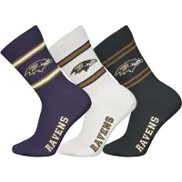 NFL Unisex Socken, 3er Pack - Teams, 3Pack Crew Socks, Football, Logo, Baumwollmischung