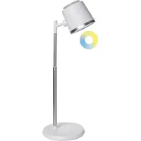 Beliani LED-Schreibtischlampe und Wandlampe 2-in-1 Weiß Dimmbar Verstellbar 3 Farbtemperaturmodi Modern Büro Homeoffice Arbeitsleuchte