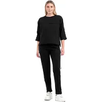 Tom Barron Trainingsanzug Two Color Tracksuit mit Be Kind At Mad You Beautiful Top in black | Gr.: M