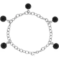 Diadema - Armband Toi & Moi - Süßwasserperle & weiße Kristallkugel - Love Jewelry Collection