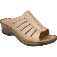 Josef seibel Damen Pantoletten Leder Clogs 56677-61 Catalonia 77, Größe:41 EU, Farbe:Beige