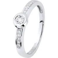 Diadema Diamant Solitär unterstützt 0,060 0,50 Cts Cts Illusion Weißgold