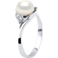 Diadema - Ring - Weißgold - Echte Süßwasserperlen - Weiß