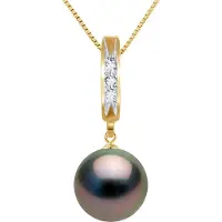 Diadema - Halskette - Diamanten - Tahiti-Perle - Gelbgold