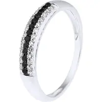 Diadema - Ring - Prestige Diamanten Weiß und Schwarz - Weißgold